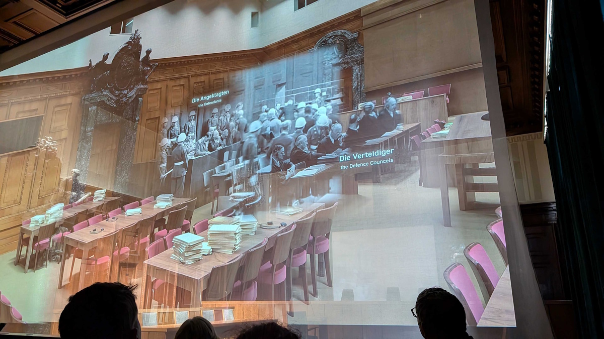 Videoinstallation im Gerichtssaal der Nürnberger Prozesse  Image