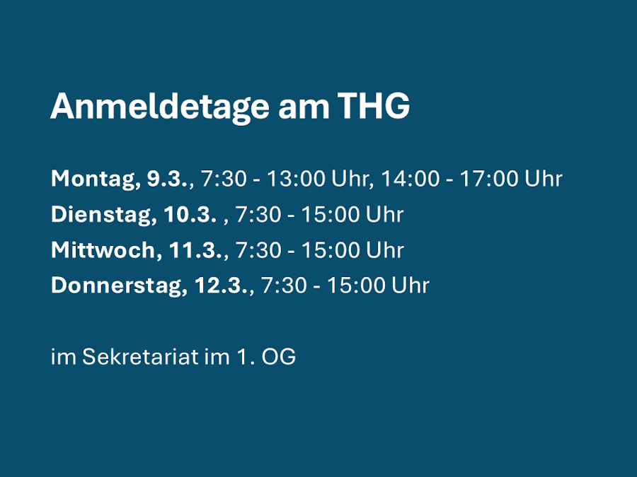 Anmeldung am THG