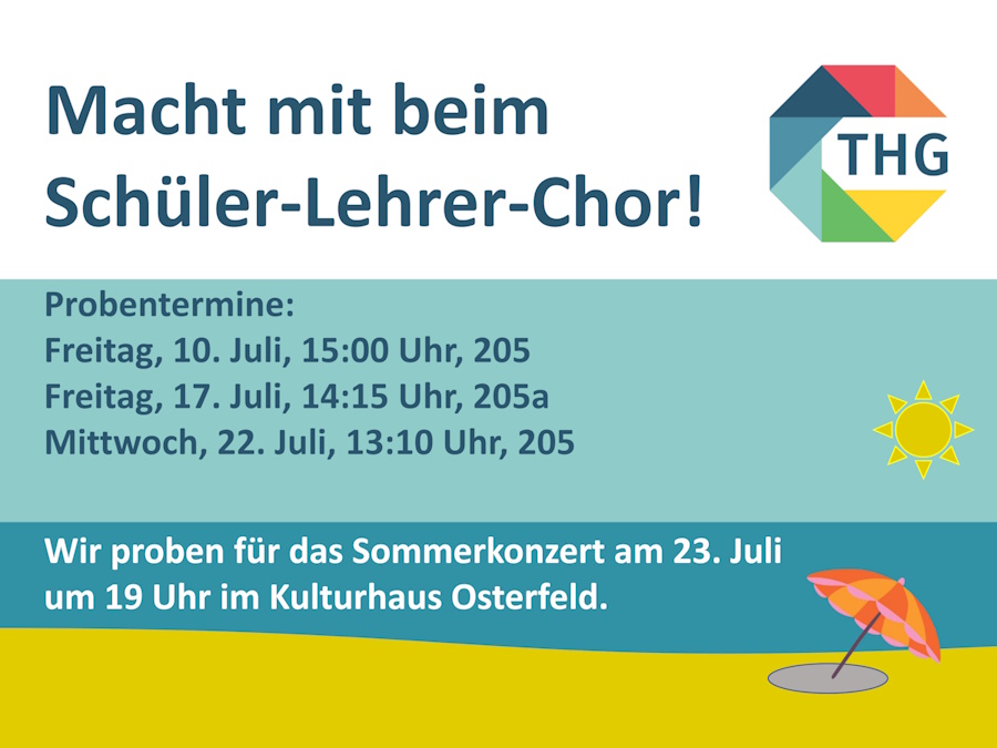 Mach mit beim Schüler-Lehrer-Chor!